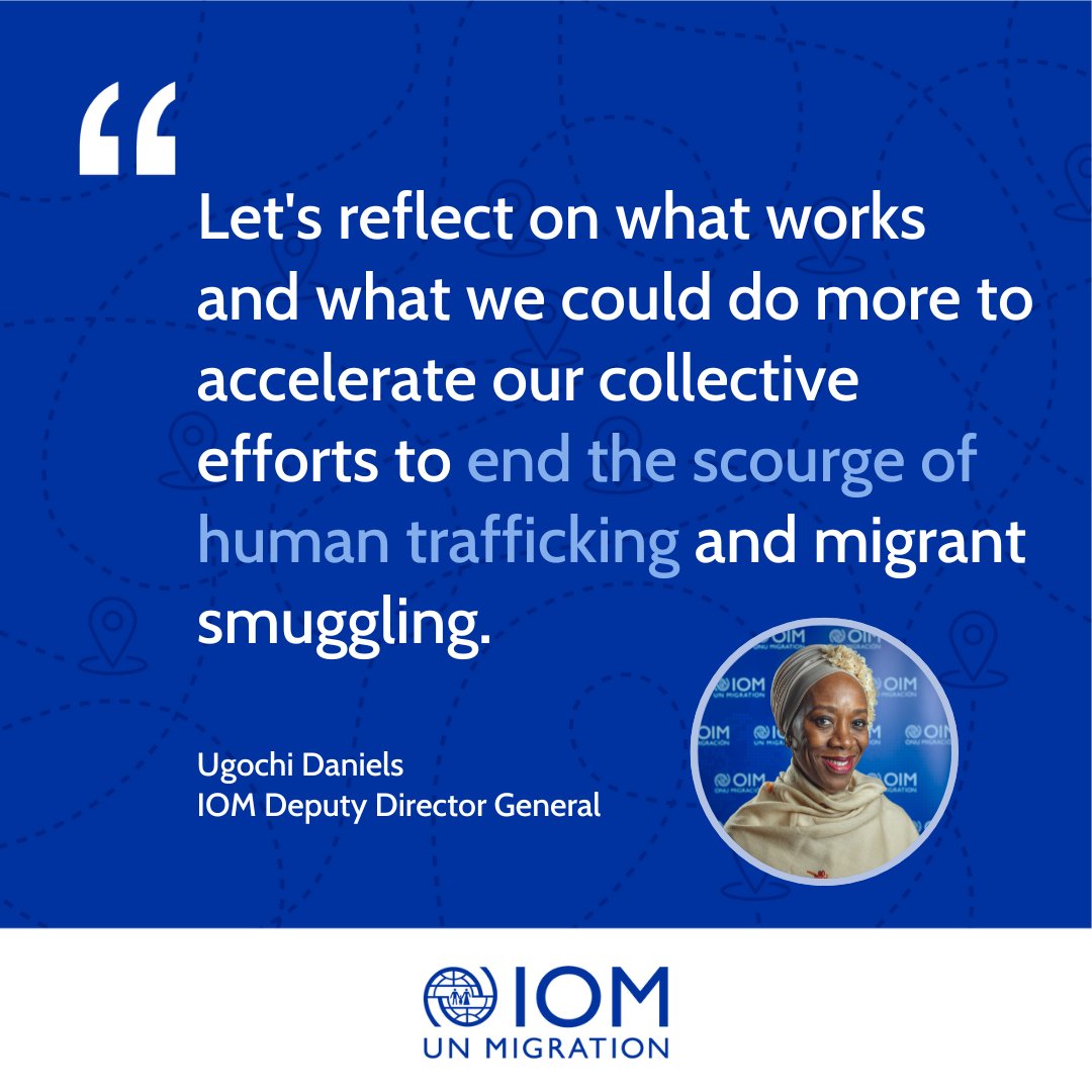 Combatting the root cause of irregular migration would go a long way toward ending the growing business of human trafficking. IOM Deputy Director General @Daniels_Ugochi was in Vienna to address the high-level conference on trafficking. Read more here: iom.int/ZJE