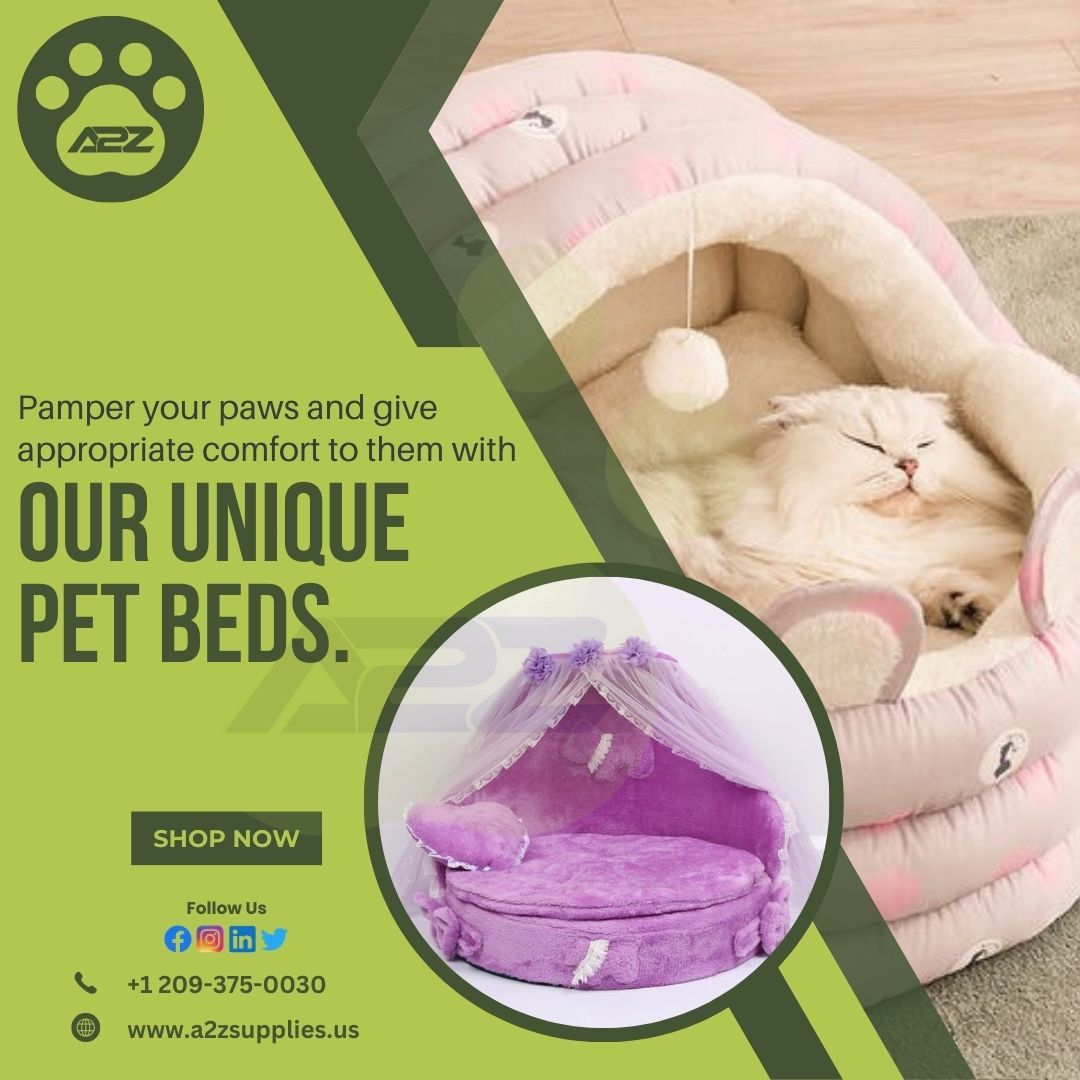 Pamper your paws and give appropriate comfort to them with our unique pet beds.
.
.
.
.
#a2zsupplies #petcare #ShopNow #twitterpost #twittermarketing #twitterpage #twitterclaret.