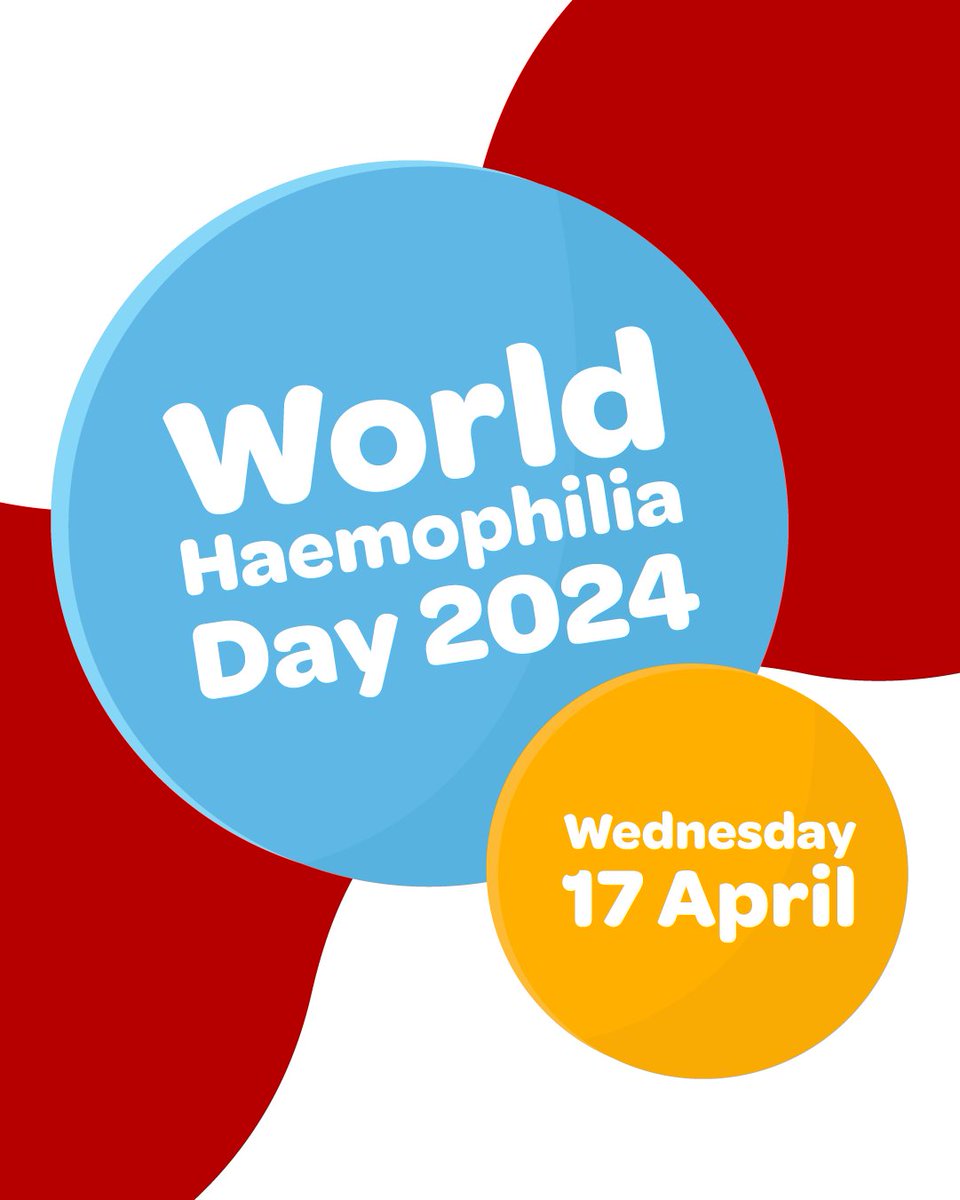 Today is #WorldHaemophiliaDay and we want to celebrate all of our members, supporters and volunteers. Without you, we can't do what we do. If you're fundraising today, please tag us in any pictures - we'd love to share your incredible efforts. #WorldHemophiliaDay #WHD2024