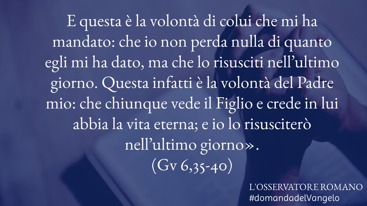 #domandadelVangelo Come cristiani dovremmo fare quello che oggi ci dice Gesù, ma cosa è più difficile per noi, amare Dio, cioè fare la sua volontà o amare il prossimo, nessuno escluso? @monda66