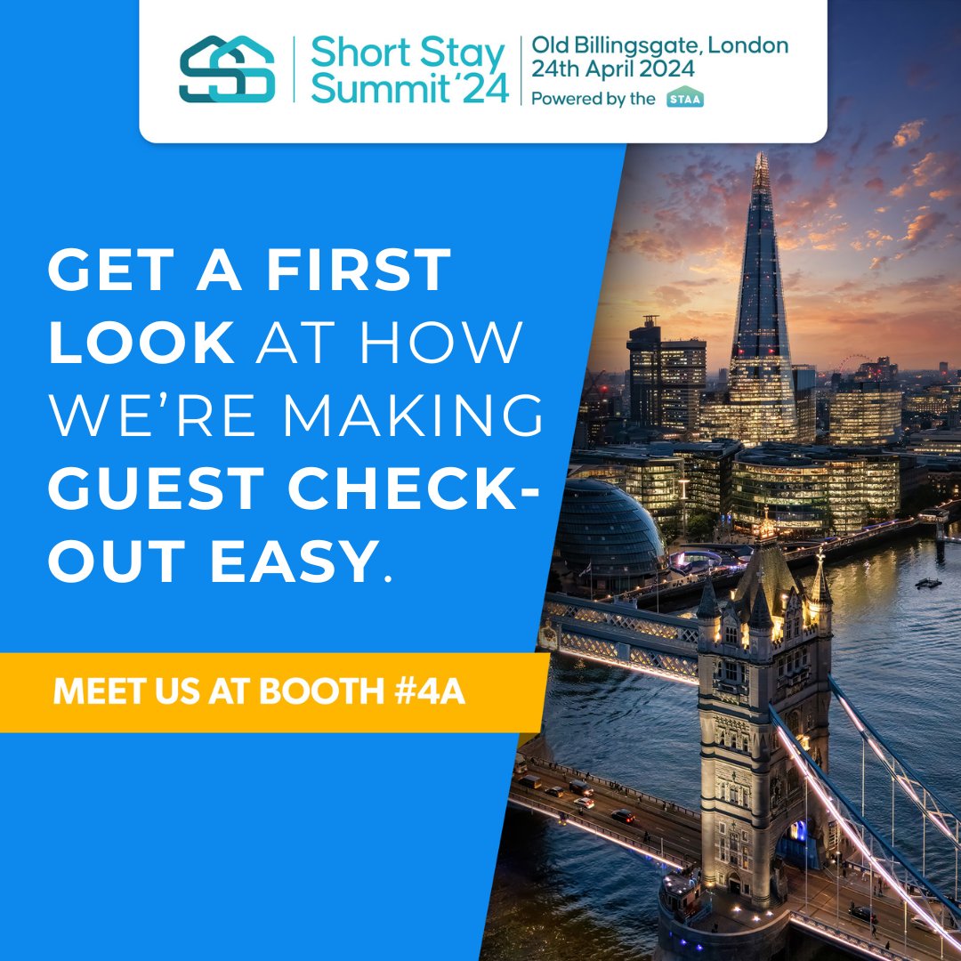 Our access experts are excited to tell you more about our upcoming solution for easy check-out at #ShortStaySummit in London! Find out more only at Booth 4A. 👀

Meet us there➡️ bit.ly/4cCYyNM
@UK_STAA @EHHAeu #shortstaysummit #sneakpeek #hospitality #vacationrental