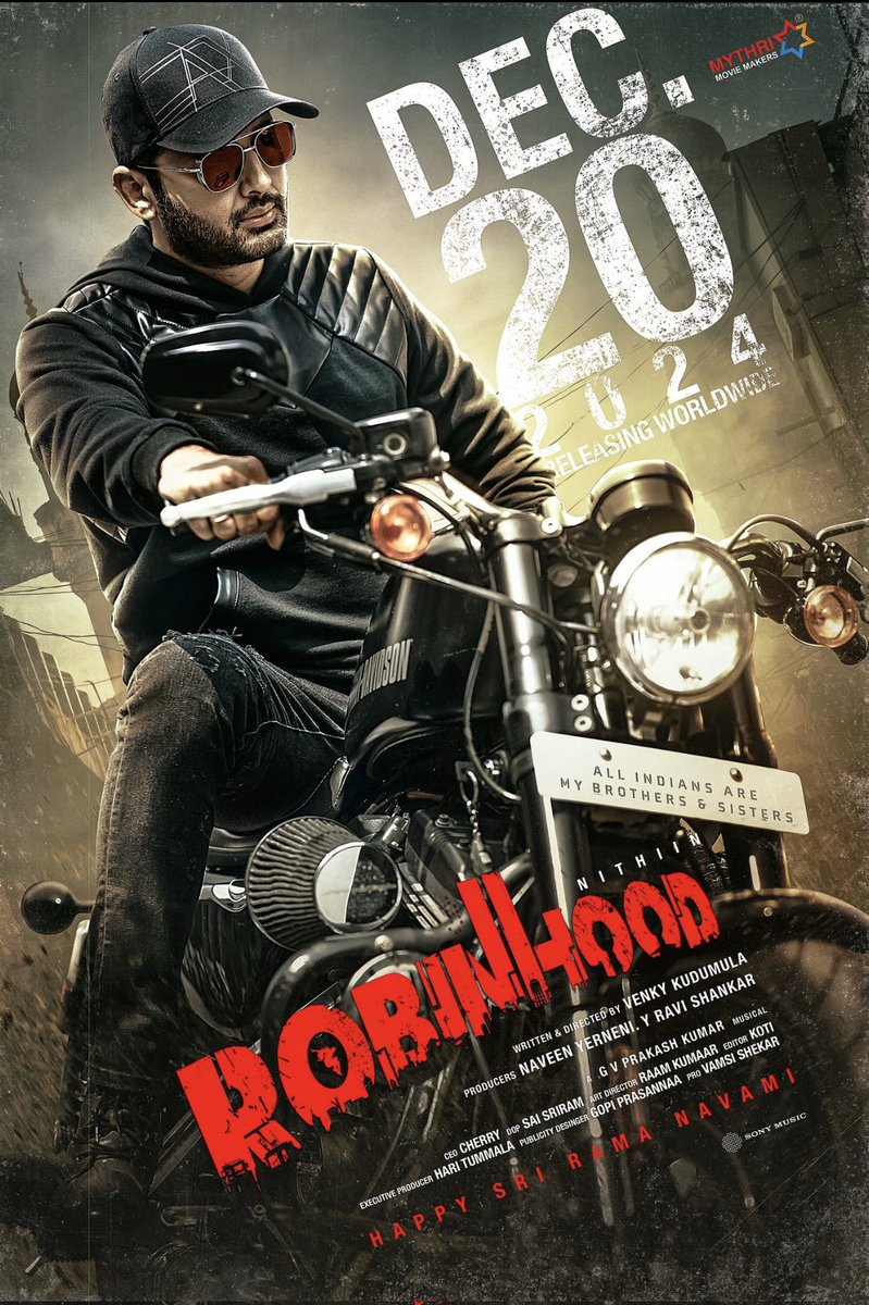BeingNitinReddy's tweet photo. Make way for the conman you'd love to meet ❤‍🔥

#Robinhood in cinemas from December 20th, 2024 💥❤️💥

@actor_nithiin @VenkyKudumula @gvprakash @MythriOfficial 🔥 https://t.co/9OEWqJdvDK