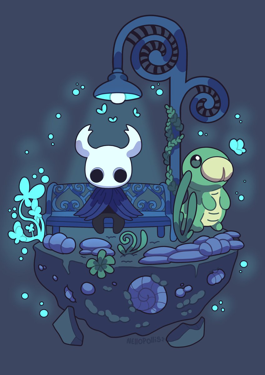 Nellopollis's tweet photo. I take this opportunity to repost this drawing I made 💙
We hope to have news about #Silksong soon 😭💙 https://t.co/46cmLu5YPr