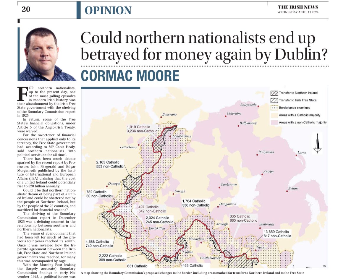 My article in today’s Irish News on the prospect of the south betraying northern nationalists over money again, just as the Irish Free State government did in 1925. irishnews.com/opinion/could-…