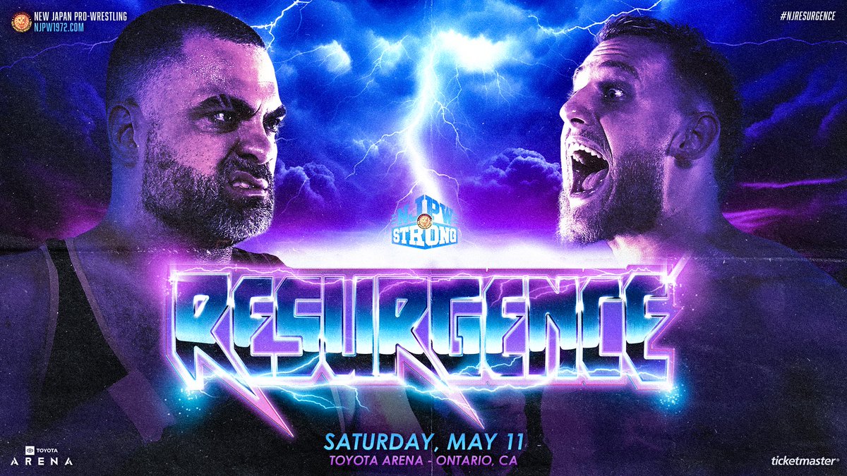 May 11! A long and personal grudge between Eddie Kingston and Gabe Kidd comes to a head when they face off for the #njpwSTRONG title in a no rope, last man standing match! @toyotaarena TICKETS ticketmaster.com/event/09006045… #njpw #njresurgence