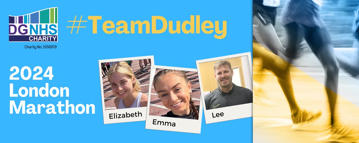 Emma, Liz & Lee are running the @LondonMarathon as they represent @DGNHSCharity this Sunday! Liz & Emma are fundraising to enhance patients' experience on @acute_amu. Lee is running in memory of his friend, Grant Clifford & is raising funds for our @DudleyGroupNHS Pediatrics ED.