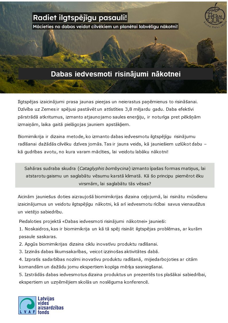 videsskola's tweet photo. Aicinām uz sadarbību vidusskolu komandas - viens skolotājs un vismaz 5 skolēni vecumā no 15 līdz 19 gadiem.
Plašāka informācija par projektu un pieteikšanos pielikumā 👇. https://t.co/VXLsKO7s2A