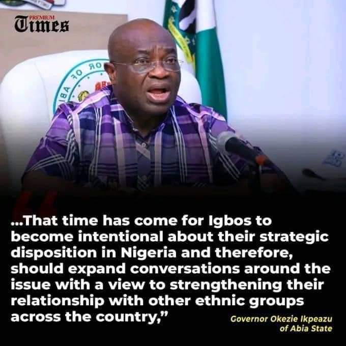 This is what some of us have been preaching to them, but they either call us bigots or abuse us; believing they alone can achieve their goal by bullying and coercing other ethnic groups to support their dream. No group can operate in silos or be an island to itself in politics.