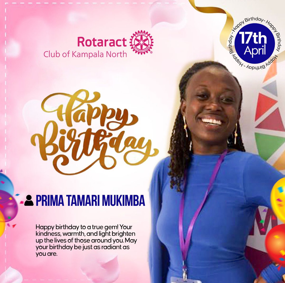Join us in celebrating our Community Service Director, @primamukimba, on her special day! Happy Birthday! 🎉🥳