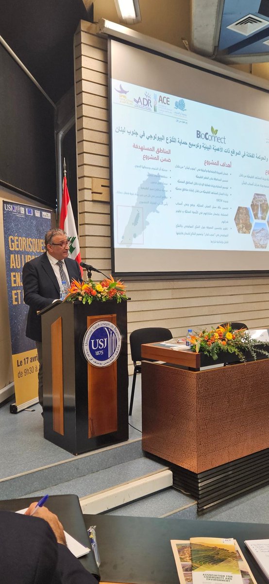 ReaKahale's tweet photo. Very interesting scientific discussions about Geohazards in Lebanon: risks, challenges, and perspectives. Thanks to @fs_usj @ZeinaHobaika @A4CE_leb https://t.co/aQyN1zZjOF