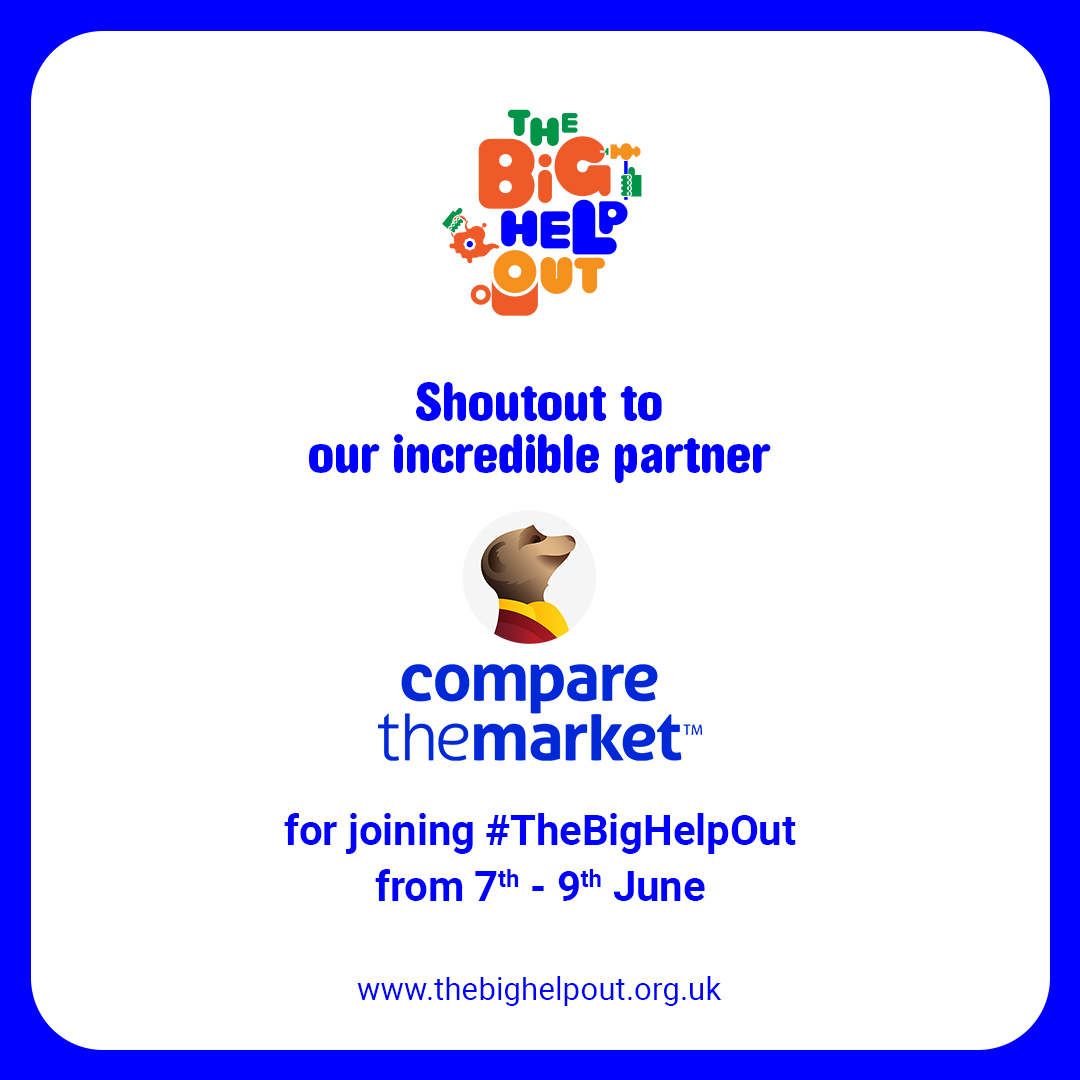 We’re excited to share that @Comparethemkt is supporting #TheBigHelpOut this summer from 7th - 9th June! ✋💚 If you're an organisation looking to get involved with communities through volunteering, join us bit.ly/bho-x-utm