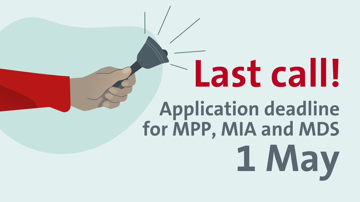 Have you been working on your application for one of our master's programmes this fall semester but haven't submitted it yet? 📣 This is your last call to send it in before our final deadline on 1 May! bit.ly/3Gc9fbm