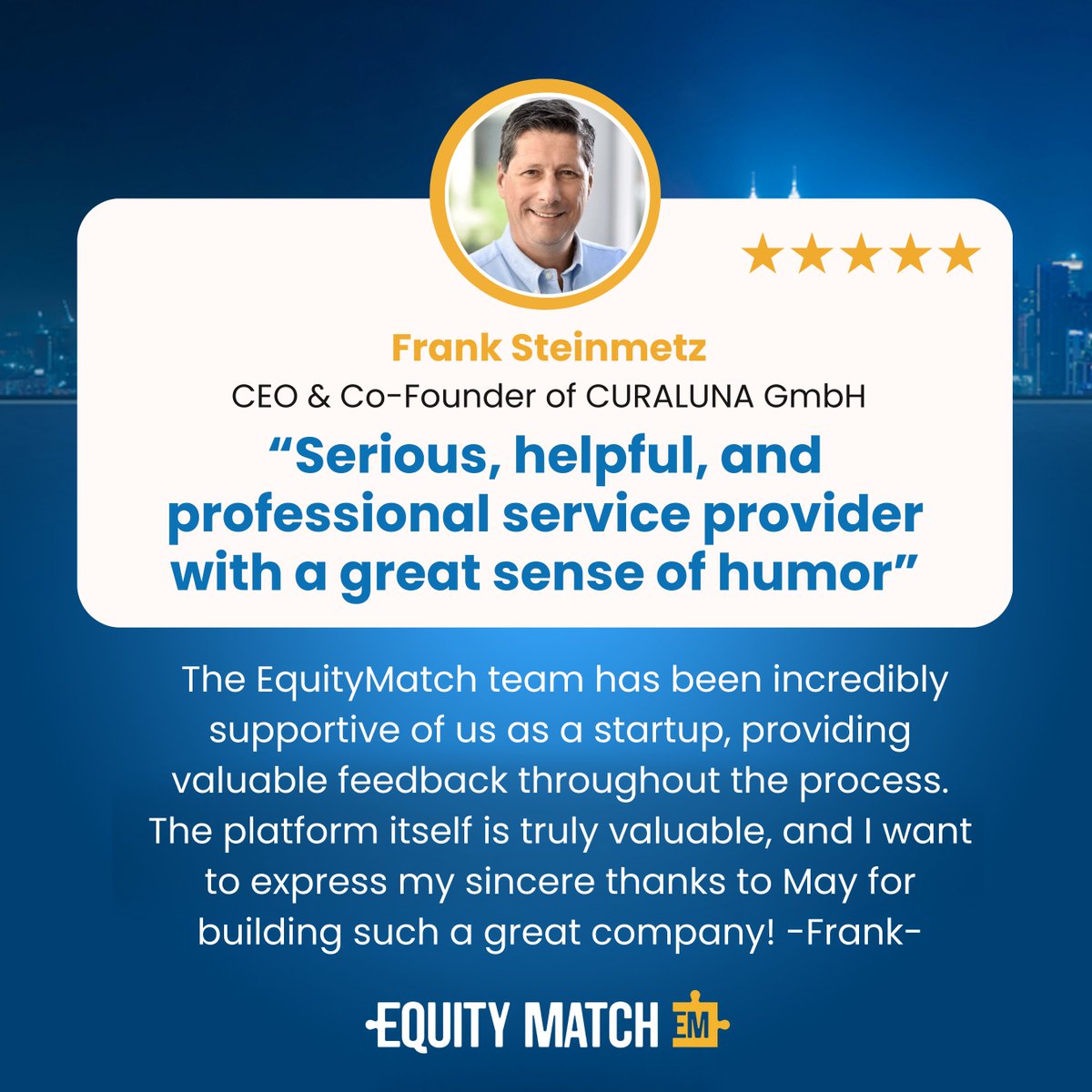 EquityMatch brilliance in snippets! 💡 Hear from our great founders !  #FounderSpotlight #positivereveiws #equitymatch