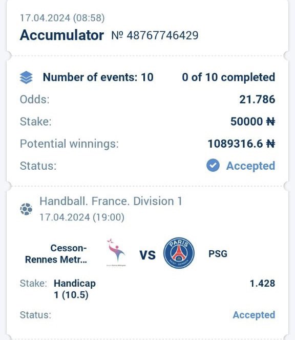 HANDBALL ACCA ON 1XBET GLOBAL CODE : d9g1t Register here 👇👇👇 is.gd/t56Pyi PROMOCODE : GASZN