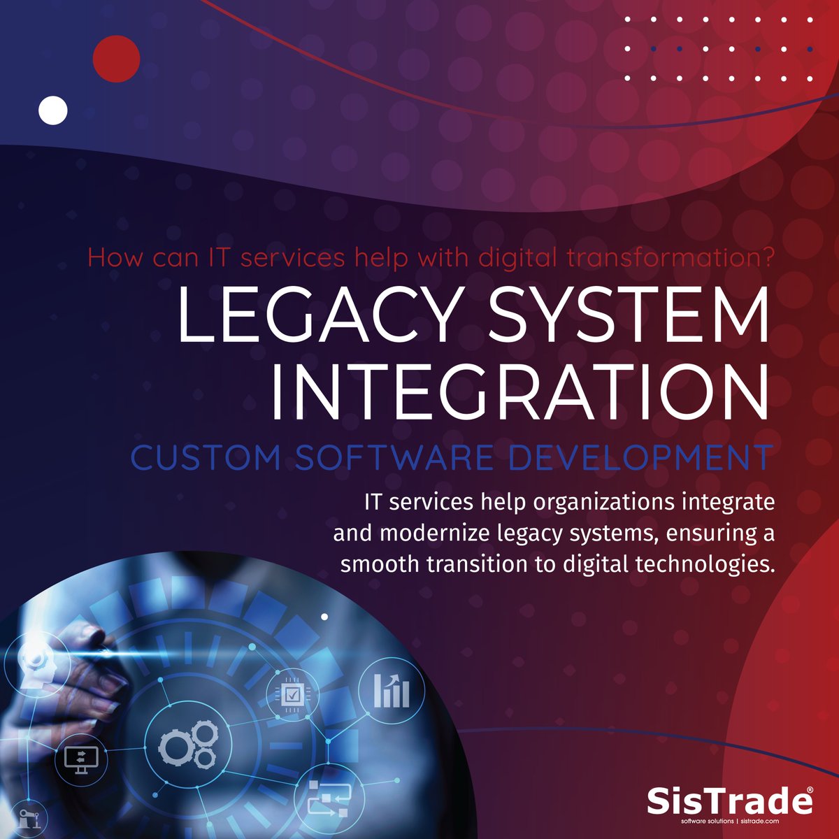 🌐 How IT services play an essential role in digital transformation?
🚀 See how SISTRADE's custom software development supports this process

#sistrade #erpsoftware #erpsolutions #DigitalTransformation #customsoftware