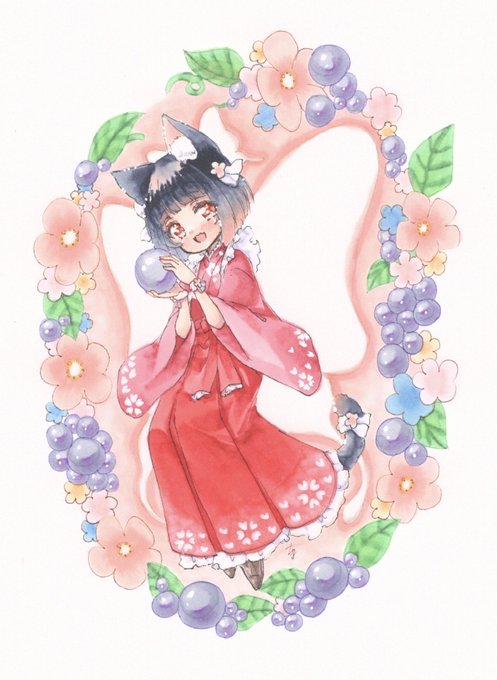 「flower red hakama」 illustration images(Latest)