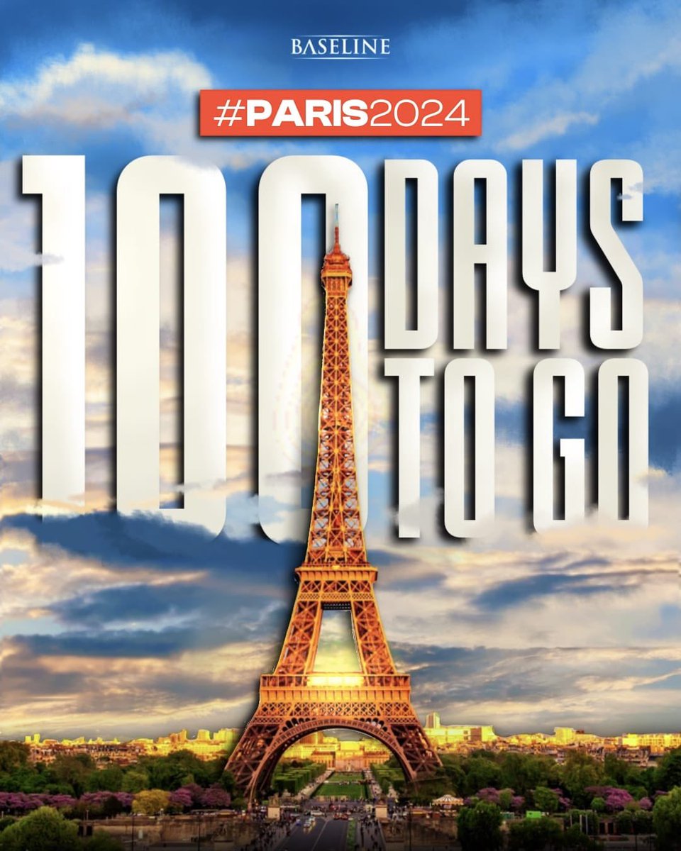 100 days left until the world converges in Paris for the Olympics, where dreams are realized and legends are born! 

#TeamBaseline #Olympics #Paris2024