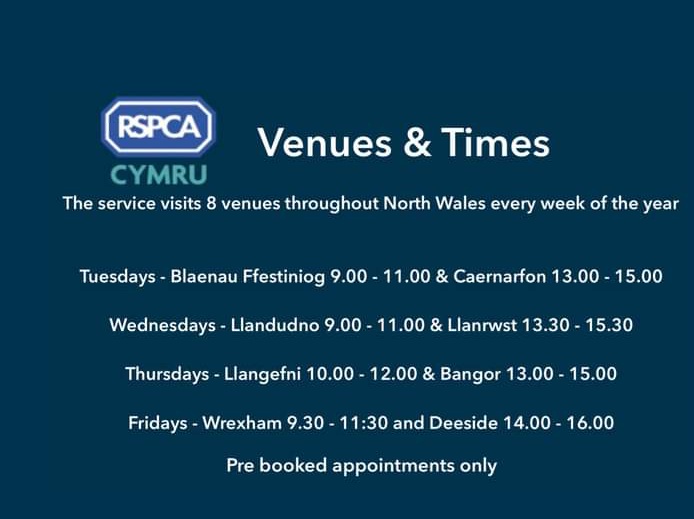 RSPCA North Wales Branches Mobile Veterinary Clinic 

To book an appointment please contact 07388 503355.

Did you know that this is the only mobile RSPCA clinic in the UK!

#rspcacymru
#blaenauffestiniog
#caernarfon
#llandudno 
#llanrwst 
#llangefni
#bangor
#wrexham
#deeside