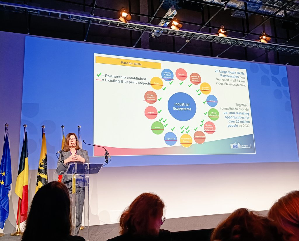 Director for Jobs and Skills from DG EMPL @EU_Social, @ManuelaGeleng, emphasises the need for #partnerships in #education to include everyone in learning opportunities at the #lifelonglearning conference of the @EU2024BE.