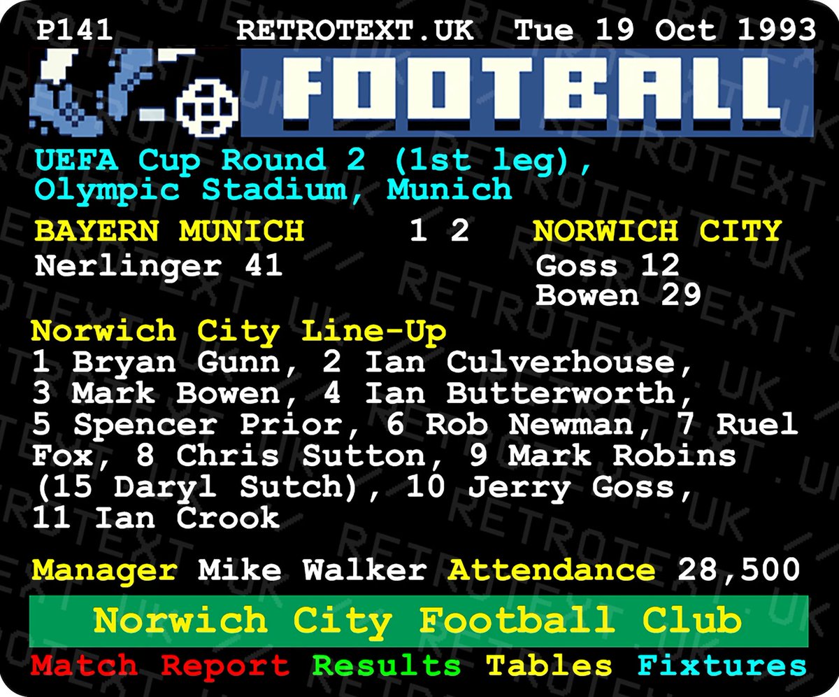 English club playing at Bayern Munich tonight you say? Victory there isn't for everyone.. #NCFC