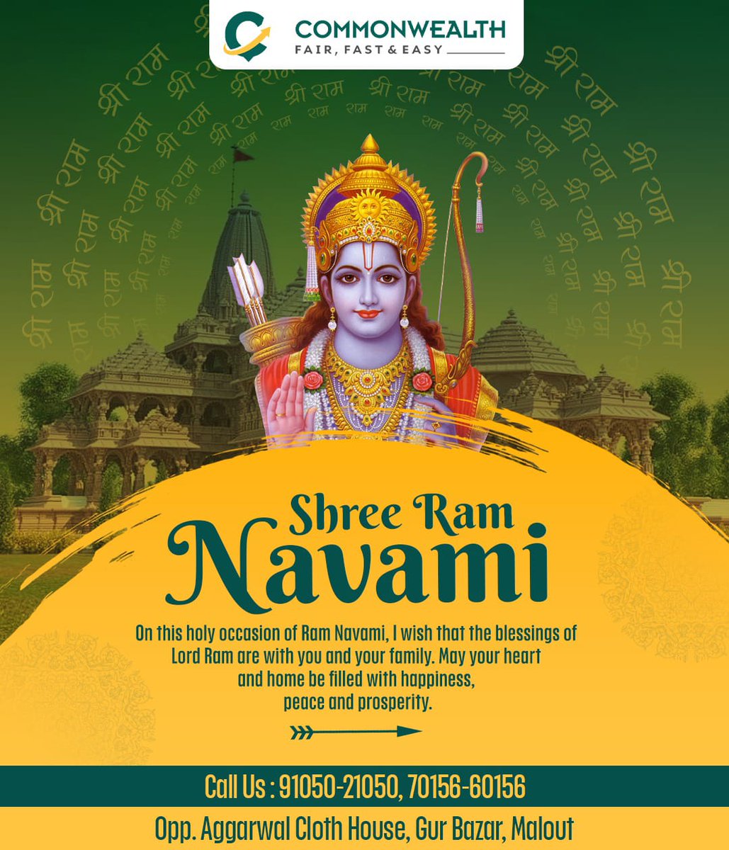 May the blessings of Lord Ram fill your life with happiness, prosperity, and immense success. 

Commonwealth Education | Malout

#canada #canadajobs #canadaimmigration #ielts #VISA #visaservices #ieltswriting #ieltspreparation #studyinuk #visa #ieltsspeaking #ieltsexam #