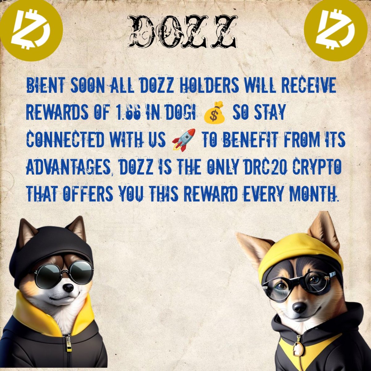 jesutondji379's tweet photo. The ecosystem in which we work follows a logic to satisfy you who hold #Dozz. Particularly those who have from 5 Trillion coins.
So now receive your winnings of 1.6% in $Dogi. #Dogi is the very first #Drc20 currency.
Smile every time with #DOZZPROJECT
#Dozz #Dosu #Dbit #Dogi https://t.co/q1A0LJJmLK