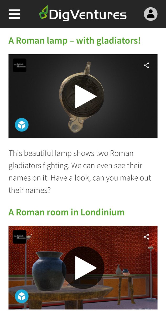 If you are teaching the Romans this website is a must - 3D objects for the pupils to explore. Superb resource for compare & contrast essays digventures.com/2020/11/5-roma…
