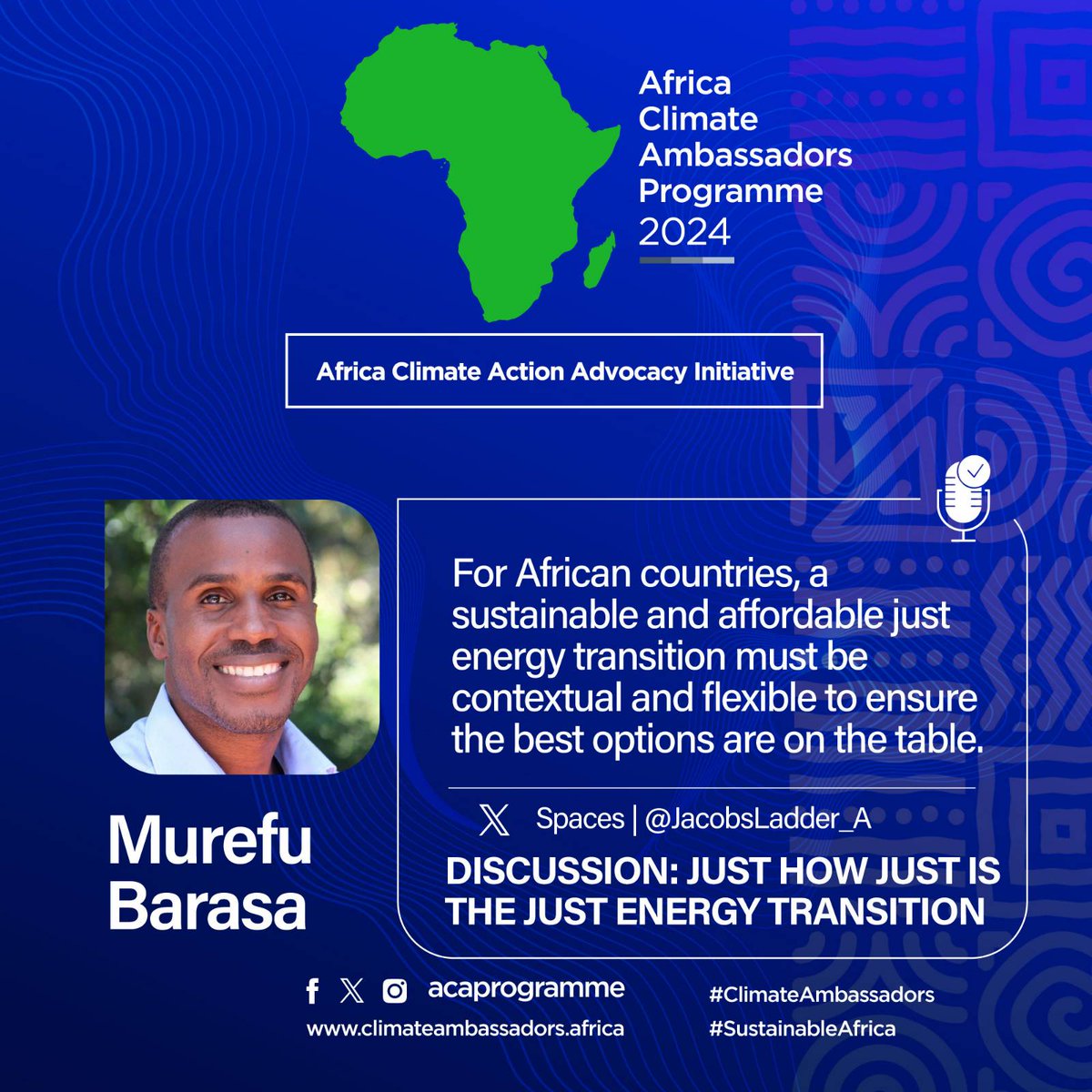 X-Space Conversations on Just How Just Is the Just Energy Transition - @MurefuBarasa Click here if you missed out: twitter.com/JacobsLadder_A…