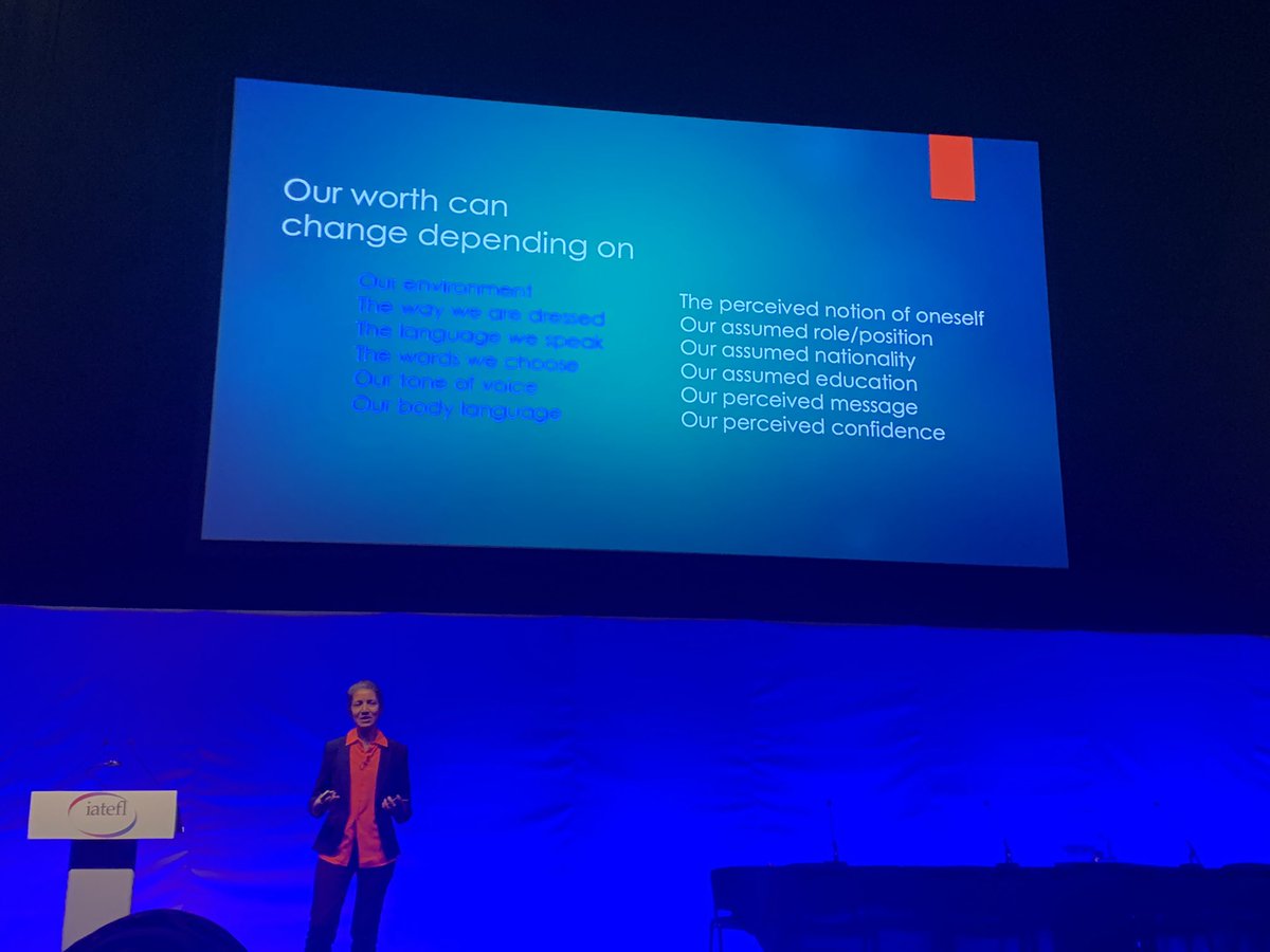 #IATEFL2024 Day 2 plenary. Zarina Subhan. Because you’re all worth it <a href="/iatefl/">IATEFL</a> Our ss need to be aware of what they are going to face beyond their use of English