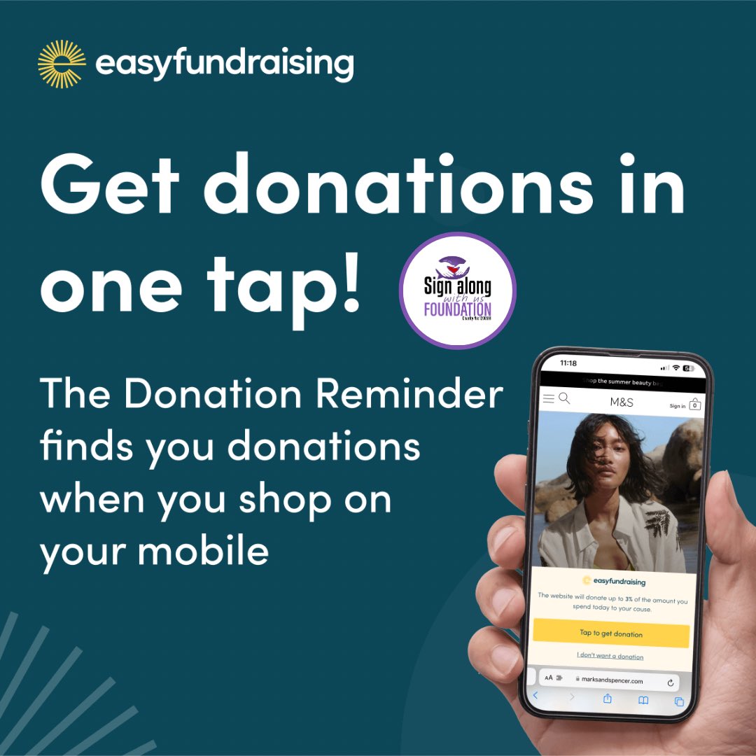 The easyfundraising donation reminder makes it even easier to help us! 🙌🤩 Find out more and sign up today 😊 easyfundraising.org.uk/causes/sawufou… #SAWUFoundation #Charity #Donate #Fundraising #EasyFundraising #AdaptedCaravan #AccessibleCaravan #AccessibleHoliday #AccessibleCaravanHoliday