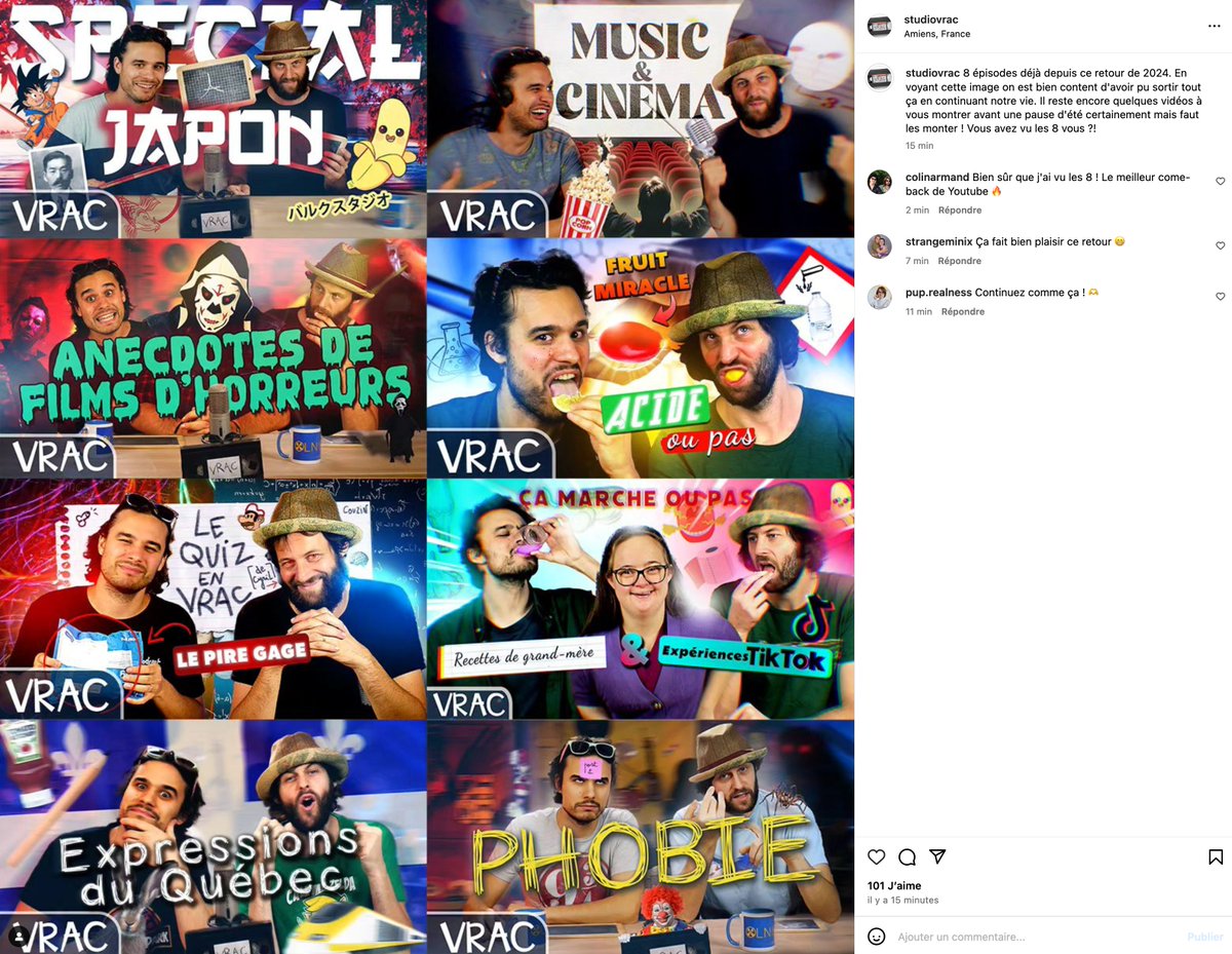 On a fait notre "retour" sur Youtube en Janvier, et <a href="/StudioVrac/">StudioVrac</a> a déjà publié 8 vidéos depuis. Est-ce qu'il ne serait pas temps de croiser les mondes et de réaliser un quiz spécial catch ?