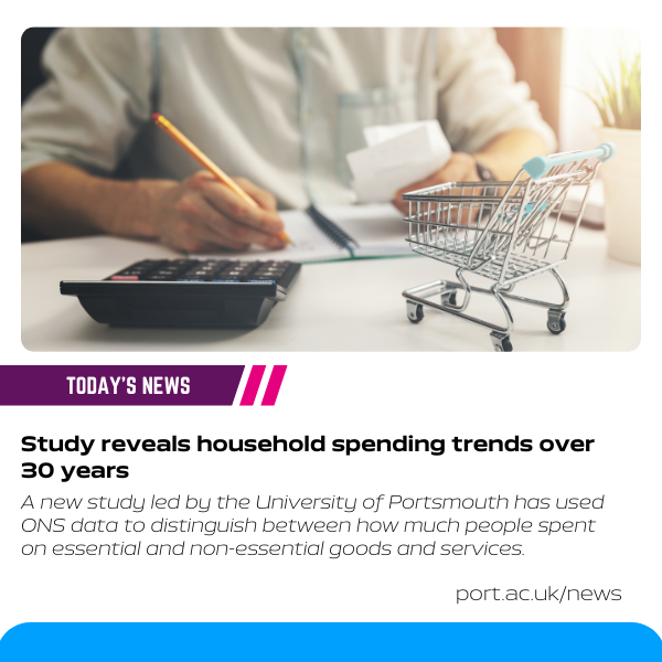 As the UK grapples with the worst cost-of-living crisis in decades, a new study has shed light on household spending habits. More here: bit.ly/3UiNNZM @UoPBusiness @PortsmouthUni @ONS #PortsmouthUni #CostOfLiving #Economy