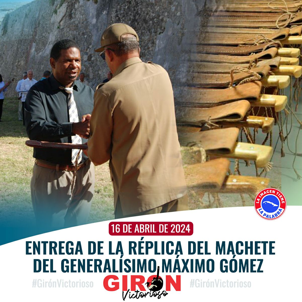 🔴🟢| La entrega de la Réplica del Machete Mambí del Generalísimo Máximo Gómez, al Telecentro Tele Pinar, es un reconocimiento a la labor profesional, a su compromiso con la defensa de los principios y valores patrióticos del pueblo y la obra de la Revolución. #GirónVictorioso 🇨🇺