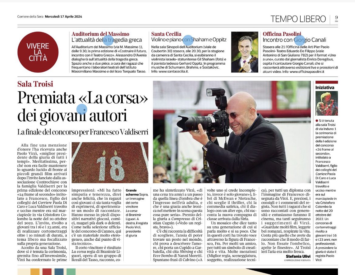 Amore mio, amore mio, amore mio… Fra❤️ Grazie @Corriere Grazie amica infinita @Sulivi