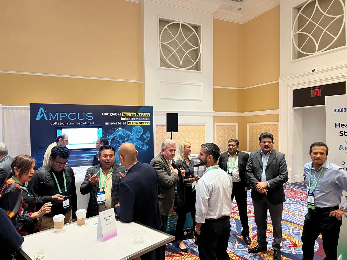 Ampcus_mktg's tweet photo. @AmpcusInc team at @Appian World 2024
#Ampcus #AmpcusInc #AppianWorld #AppianWorld2024 #SalilSankaran https://t.co/a87qza5Znm