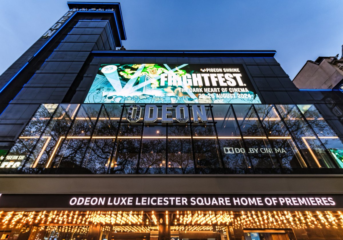 #horror has a new home! @thepigeonshrine @FrightFest is moving to the prestigious ODEON Luxe Leicester Sq. and to celebrate the news we reveal @GrahamHumphrey8 stunning 25th anniversary poster art. @ODEONCinemas #FF24. frightfest.co.uk