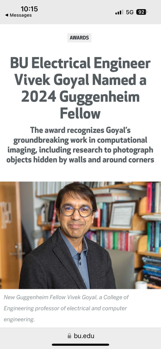 So happy to see long time collaborator and friend Vivek Goyal @ProfessorGoyal named Guggenheim Fellow! bu.edu/articles/2024/…