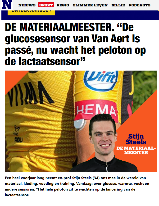 The cycling peloton is waiting for a real-time lactate sensor. At <a href="/idrowearable/">IDRO</a> we are very close to the launch of our first sensor. Keep an eye on our website idro.world and social media for more information.