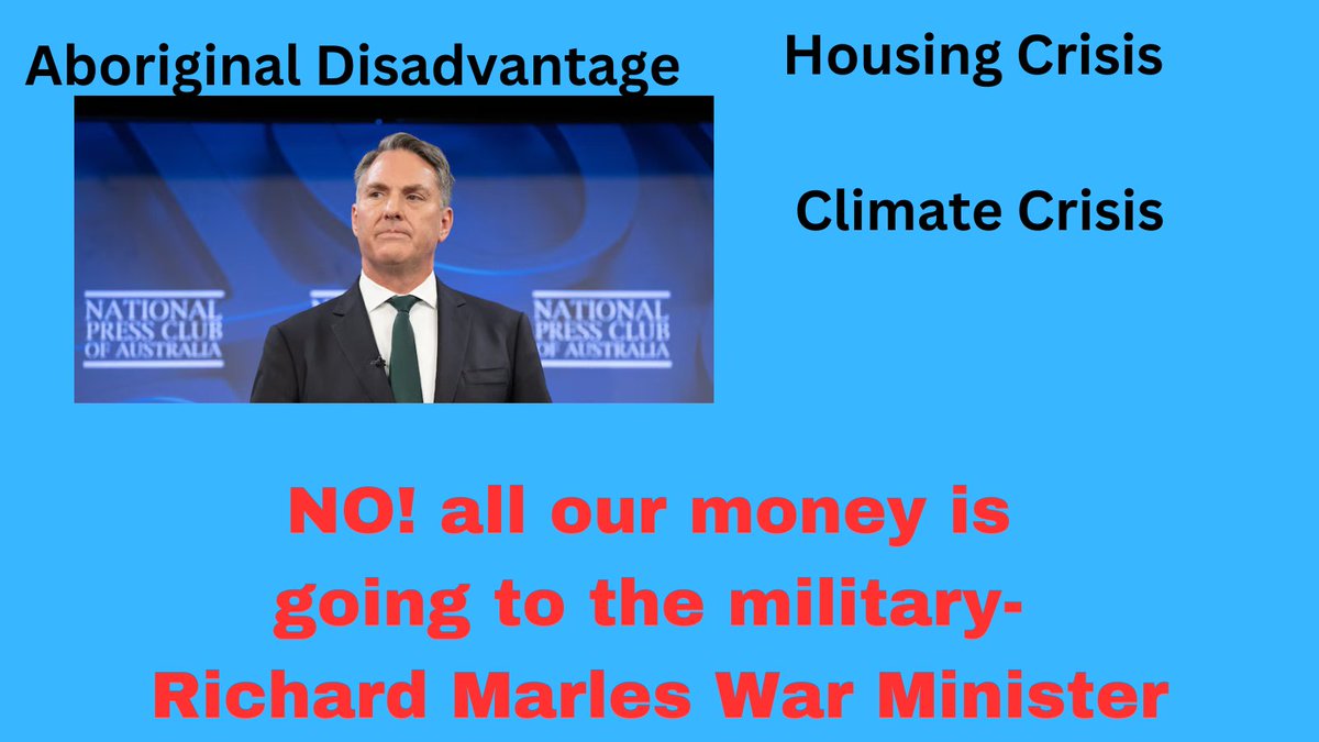 #GDAMS #GCOMS #MilitarySpendingCostustheearth Richard Marles Military Ministers always disappoints. A tool for weapons manufacturers