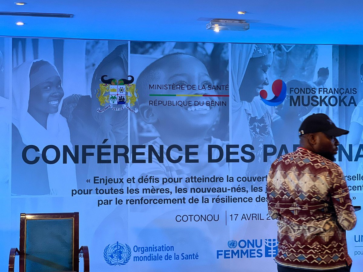 La #Conférencedespartenaires du @ffmuskoka se tient ce jour à Cotonou. Elle réunit des acteurs à divers niveaux pour discuter des enjeux et défis pour atteindre la #CSU pour ttes les mères, jeunes, par le renforcement de la résilience des systèmes de santé

#FondsFrançaisMuskoka