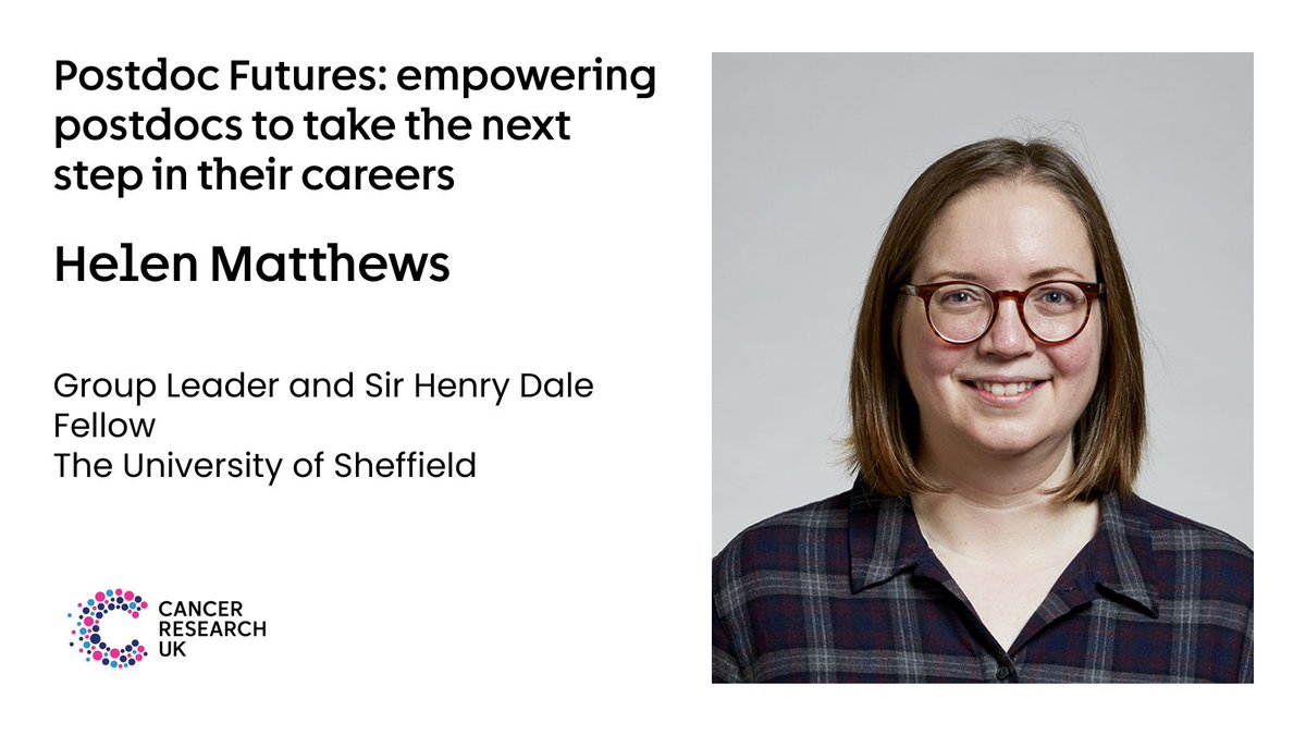 Helen Matthews started as a #CRUKfunded postdoc and is now a #GroupLeader and Sir Henry Dale Fellow at The University of Sheffield. Join us at #PostdocFutures24 to hear insights into how she made the career move. Register now: bit.ly/421tfqU