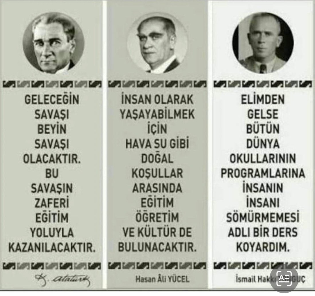 SEVGİ, SAYGI, MİNNET VE RAHMETLE ANIYORUM ❤️🙏
#MustafaKemalATATURK
#HasanAliYucel
#IsmailHakkiTonguc
#KOYENSTİTULERİ