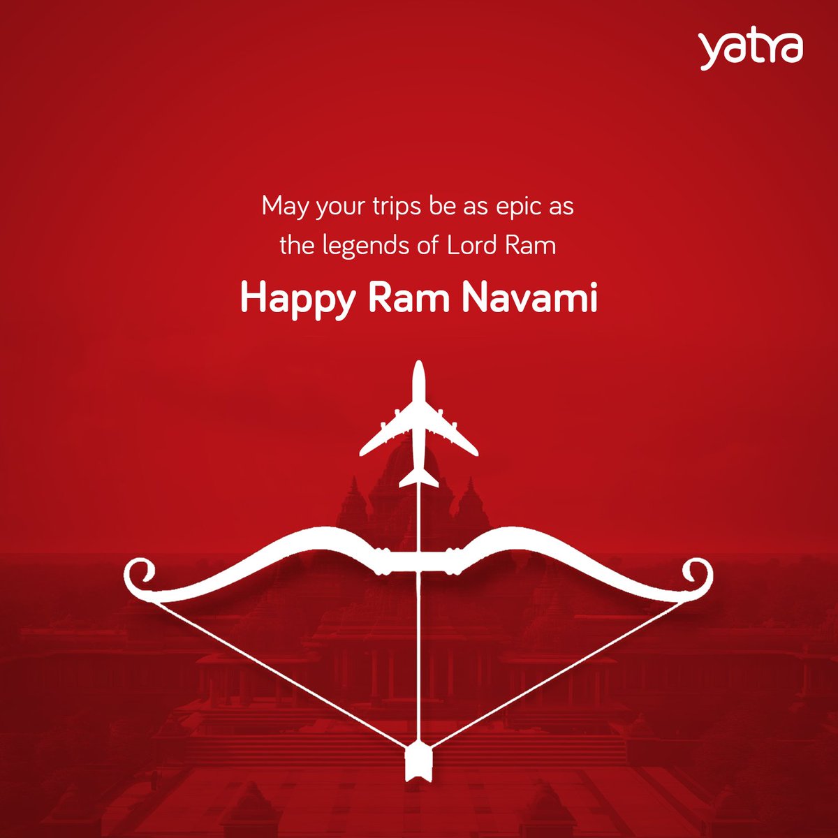 May the divine aura of Lord Rama illuminate your life with positivity and strength. Happy Ram Navami! #Yatra #RamNavami