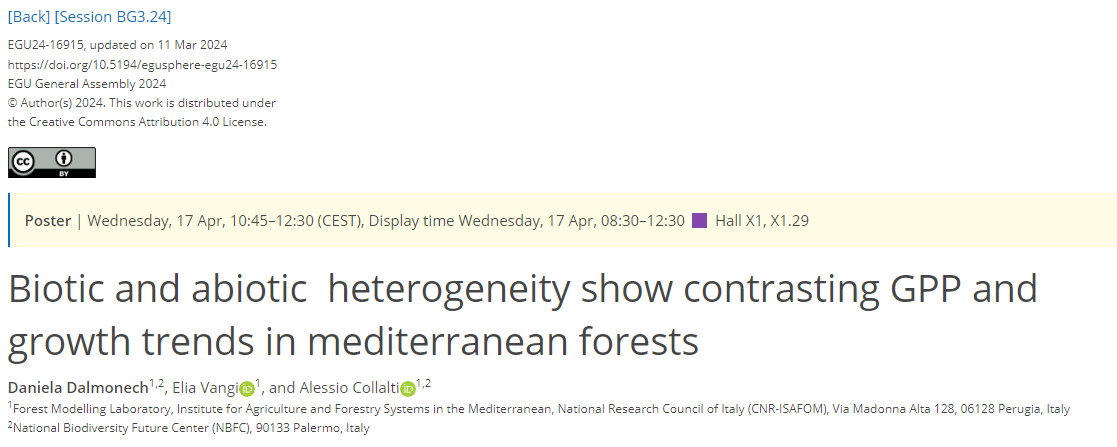 📢Hurry up! The poster session is about to start @EuroGeosciences 🌎 🔎You will find us #EGU24 today at 10.45 CEST, Hall X1, poster spot X1.29! 🗓️ #forestecology #forestmodelling #climatechange 👇 meetingorganizer.copernicus.org/EGU24/EGU24-16…