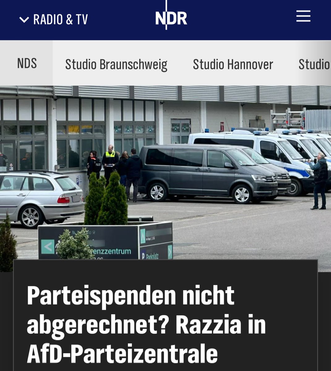 Die #AfD (auch in #Niedersachsen) ist nicht nur eine rechtsextreme Gesamtstruktur, sondern mutmaßlich auch eine kriminelle Gesamtstruktur. Und im Zentrum der Landtagsabgeordnete und designierte Landesvorsitzende Ansgar #Schledde. Der Fisch, er stinkt vom Kopfe her.