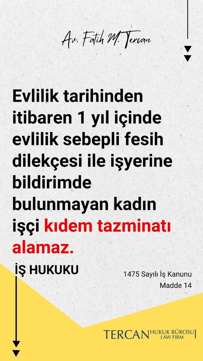 1 yıl 1 gün önce evlenen kadın işçi, işten ayrılırsa kıdem tazminatı alabilir mi?

#EvlilikTazminatı #KıdemTazminatı #EvlenenKadınİşçi #KademeTalepDeğilHaktır #Beypazarı #BitlisdeNelerOluyor #Kadınİşçi #Haklarınız #İşçiHakları #İşHukuku #İşAvukatı #Haklarınız #Tazminat #Mobbing