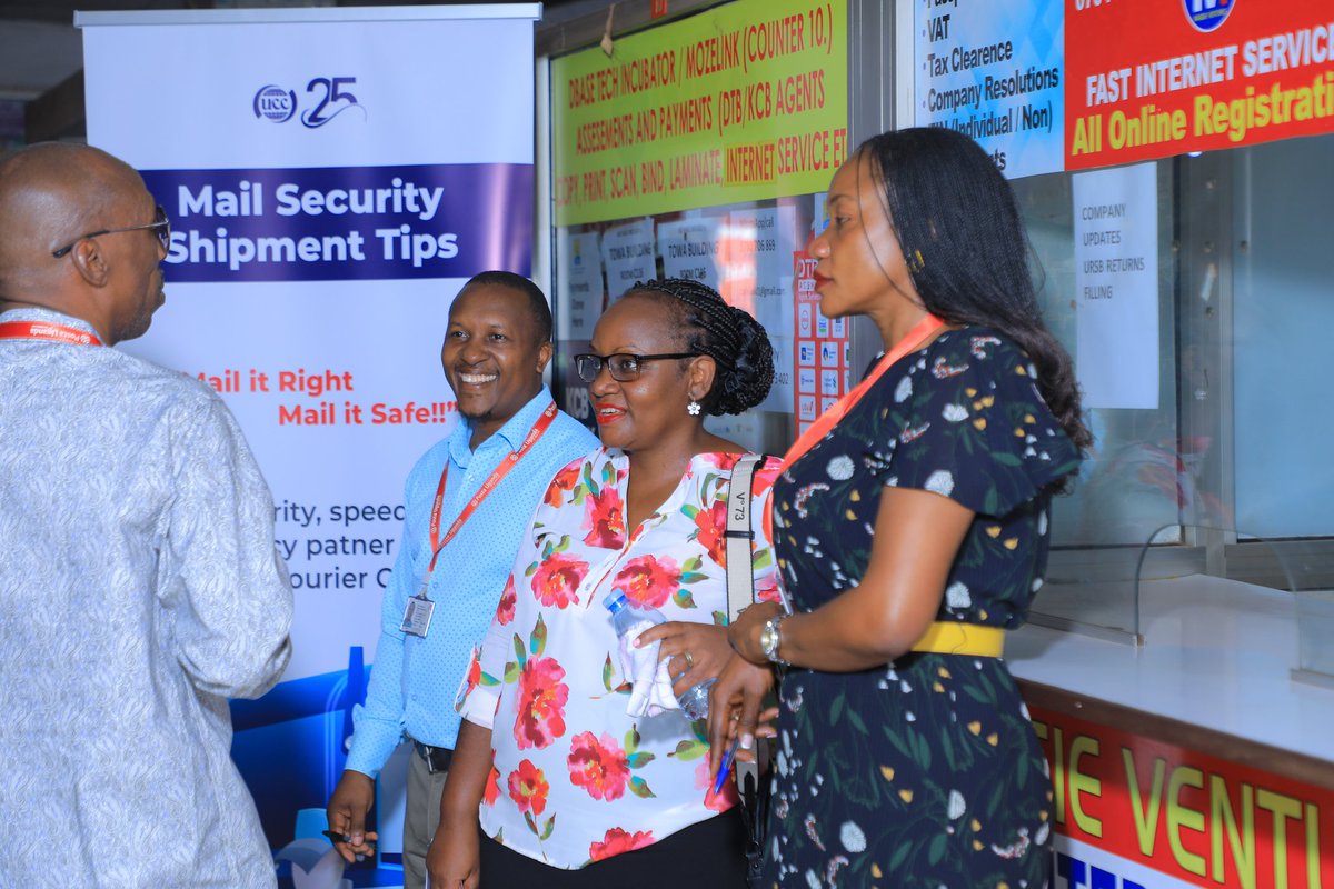 As part of the ongoing training on Mail security and Data Exchange together with UCC officials, the team visited the EMS (Expediated Mail Service) the courier arm of the Uganda Post Ltd to check on their operations. @ugapost1 @UCC_Official @UCC_ED @UgCERT @PostaUganda @DhlUganda