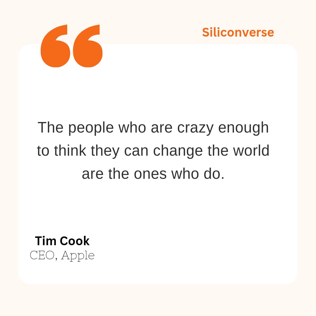 Embrace your inner 'crazy' – those audacious dreams and bold ideas. It's the ones who dare to challenge the status quo, who believe in their power to make a difference, that ultimately shape the world. Let's be those people.
#ChangeMakers
#SiliconVerse
#TheFutureofWork