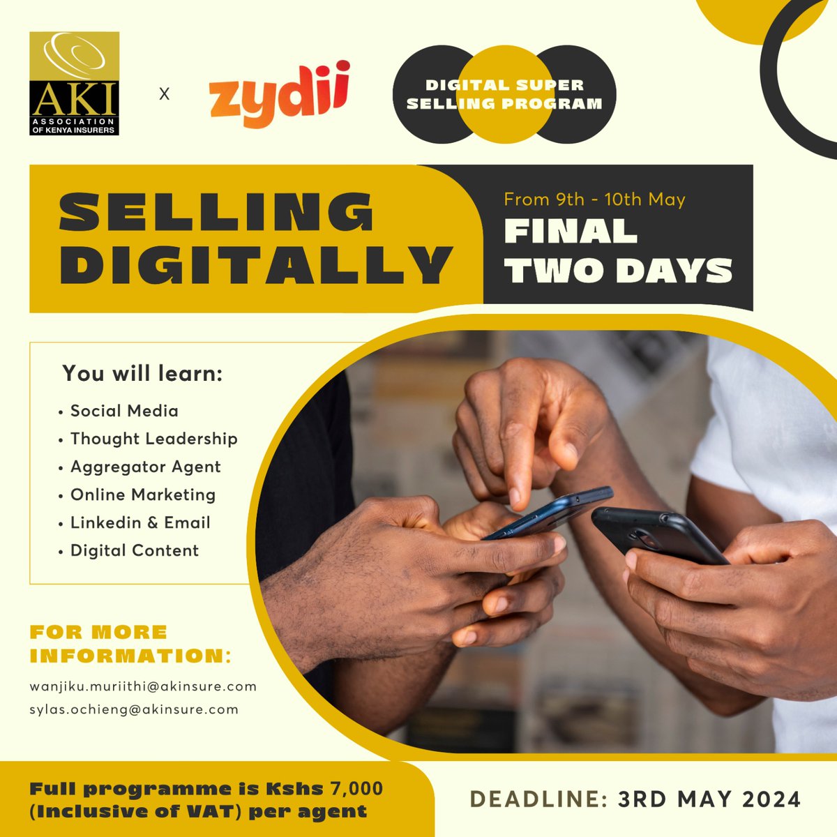 Soko imechange. Are you ready to sell and excel in today's digital space? Join in the Digital Super Selling Program to get up to speed.

Secure your spot by May 3rd- bit.ly/superselling20…

#InsuranceCareers #DigitalLearning #AKI
