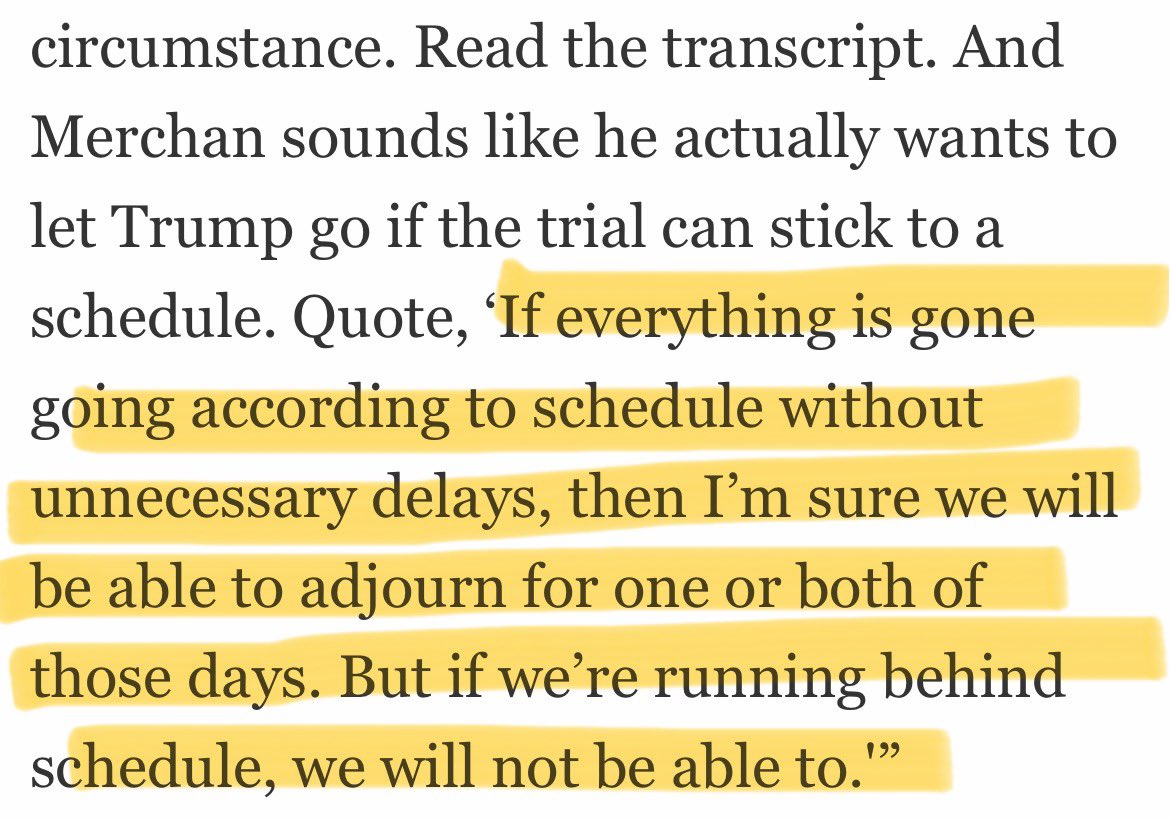 So it appears the Judge didn’t tell #SleepyConDon he couldn’t go to Barron’s graduation. He was actually nice about it and it seems was simply trying to be honest about “delays”…